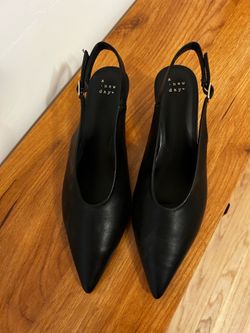 Black slingback heels 8.5