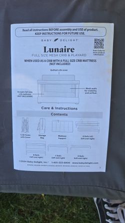 Lunaire full size mesh crib and play yard