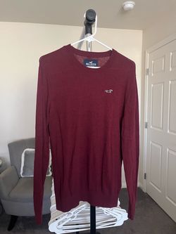 Men’s Hollister Burgundy Crewneck Sweater Size L