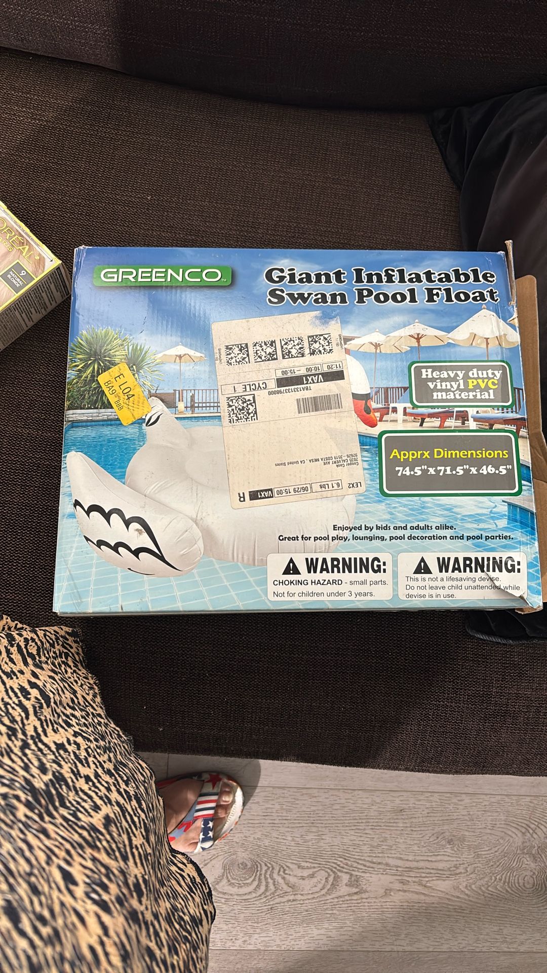 Giant Inflatable Swan Pool Float 