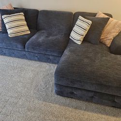 Blue Couch W/Chaise- Bed/Storage $1500 OBO