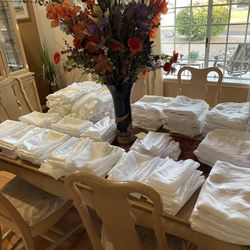 White Linens - Tablecloths & Napkins 