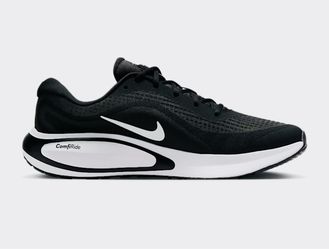 black and white Nike Journey Run road running shoe.