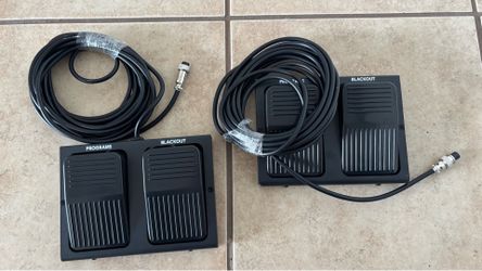 Chauvet 2-pedal stage wired dual foot controller with "Programs" and "Blackout" switches