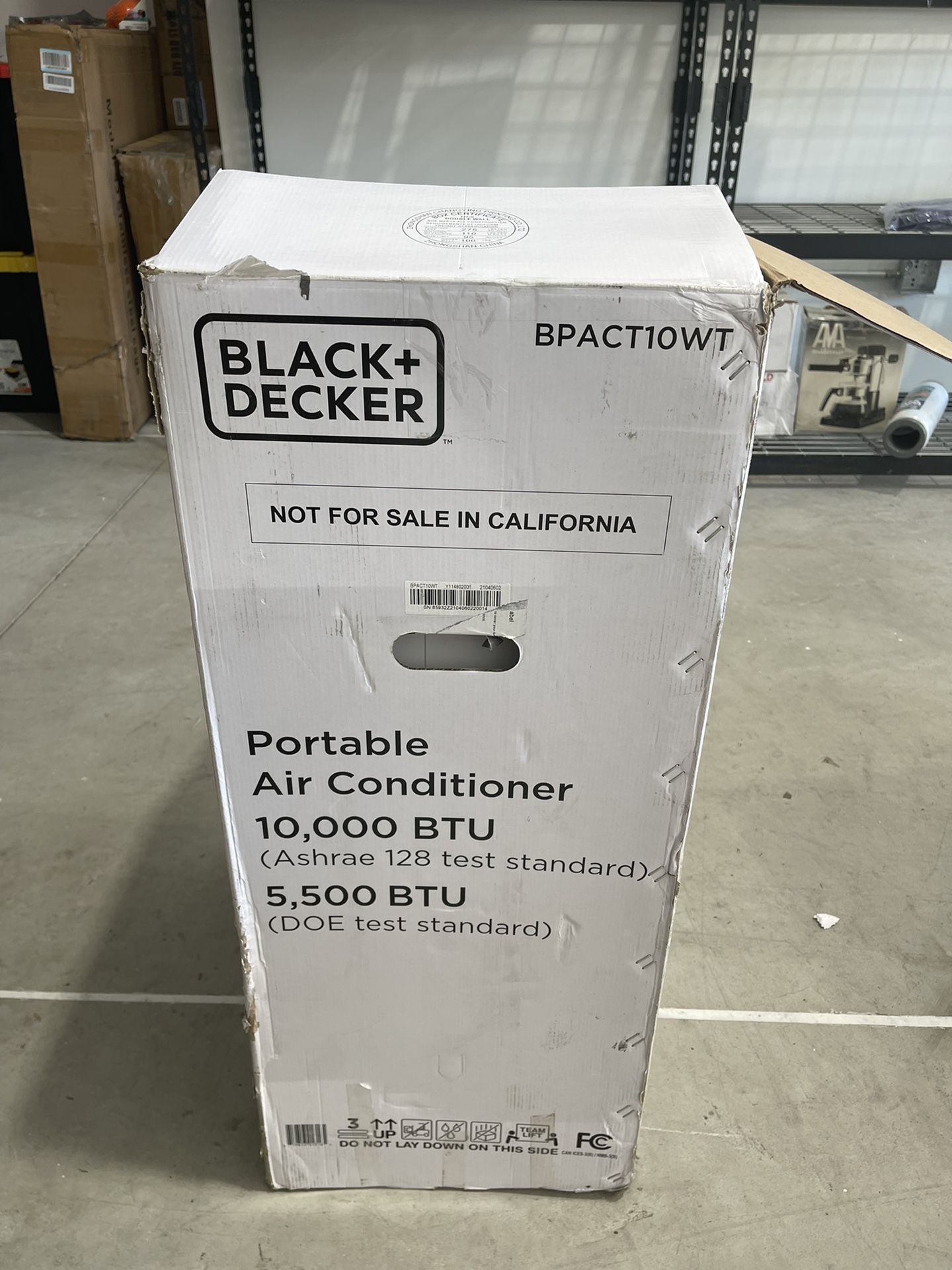 Black & Decker 10,000-BTU 3-in-1 Portable Air Conditioner with Dehumidifier and Fan