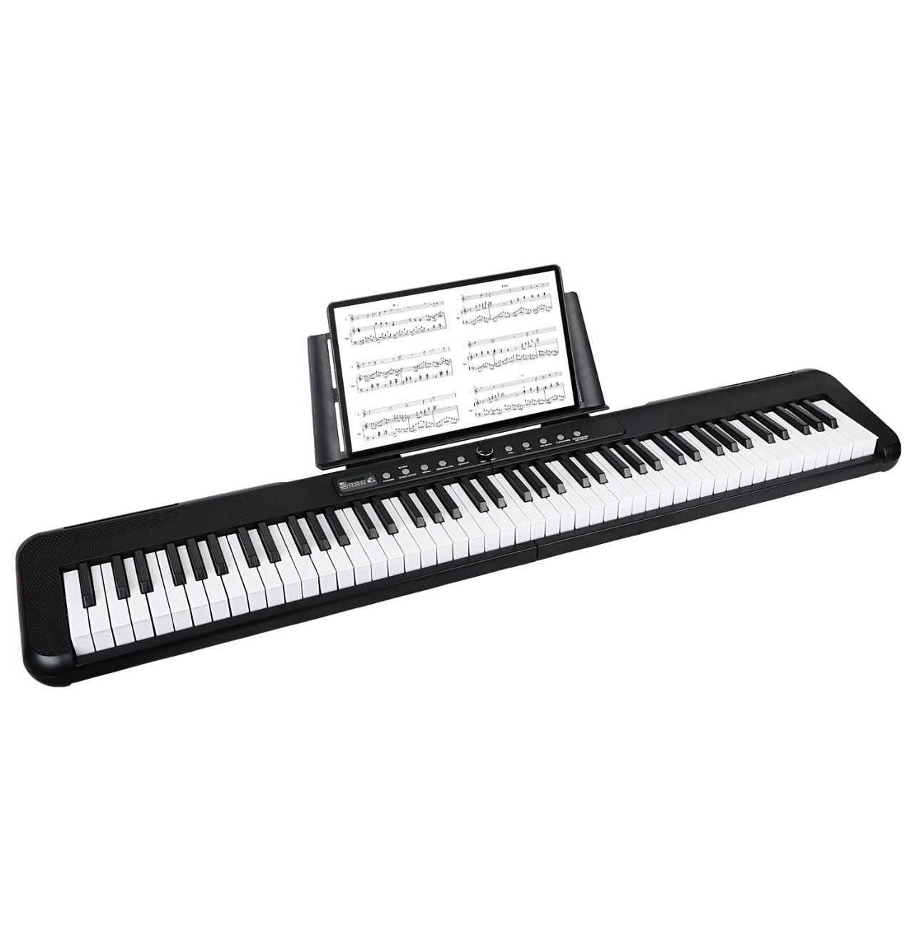 Digital Piano 88 Key Full Size Semi Weighted Electronic Keyboard Piano with Music Stand, Power Supply