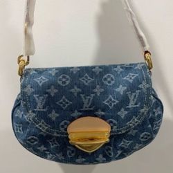 Louis Vuitton blue denim bag