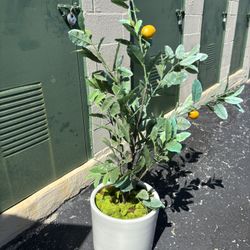 4ft Tall Potted Tuscan Lemon Tree Artificial 