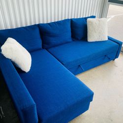 FREE DELIVERY - IKEA Nice Blue Color Comfortable Sleep Sofa (Look My Profile For More Options)
