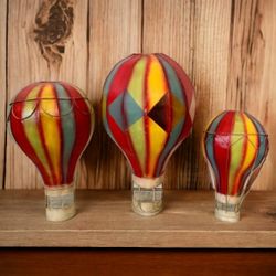 Metal Wall Decor Set Of 3 Hot Air Balloons