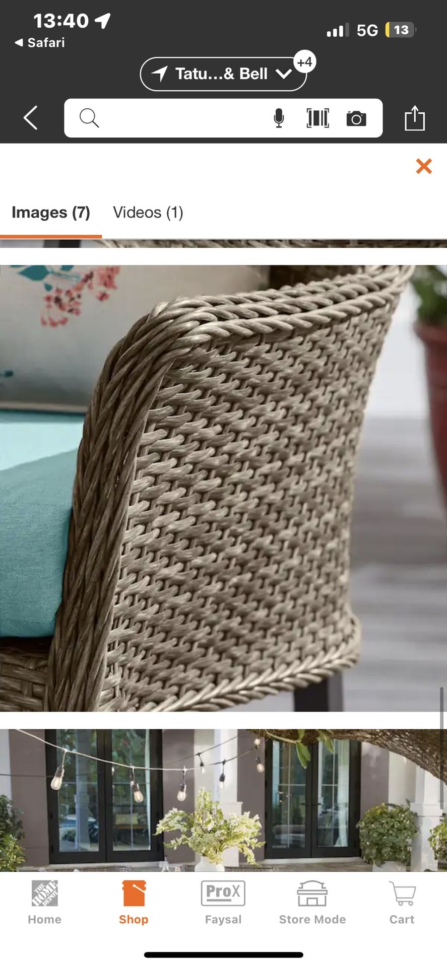 BRAND NEW Hampton Bay Devonwood 7 Piece Dark Brown Wicker Outdoor Patio