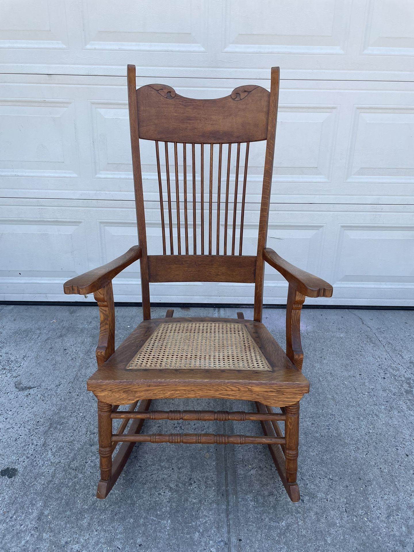 Stunning Heirloom Solid Wood Rocking chair