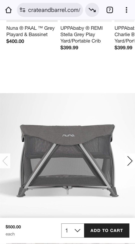 Nuna AIRE travel Crib
