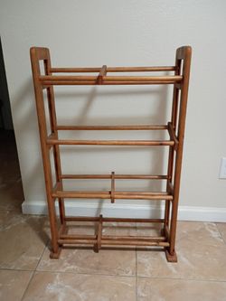 Vintage wooden tier rack