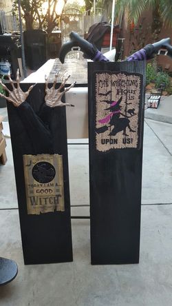 Solid Wood halloween signs