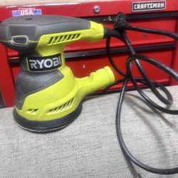 Ryobi 5” Orbital Sander Used Once where is from sitting in Toolbox