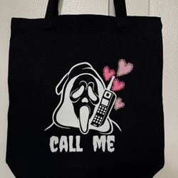 Ghost Face ( Call Me ) Tote Bag With Beads 