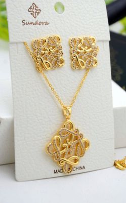 Jewellery Set Gold Plated 