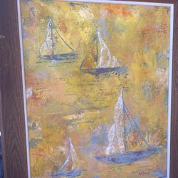Sailboat Acrylic Painting 