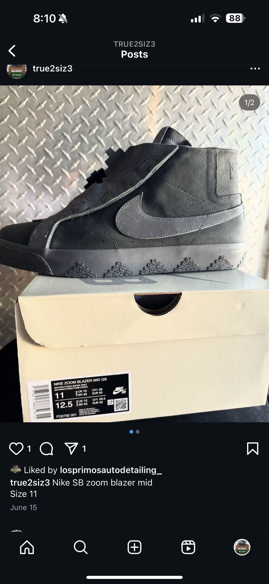 Nike Zoom Blazer Mid Size 11