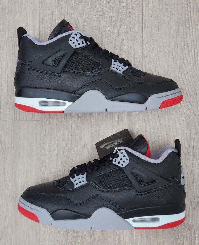 Nike Air Jordan 4 Retro Bred Reimagined FV5029-006 Men's Size 9, 9.5 & 12 B Grades MSRP $215