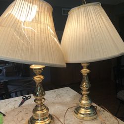   Vintage Lamps.  Gold Color