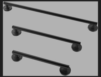JUBOMT Shower Grab Bar Set, ADA Compliance Matte Black Stainless Steel Handicap Grab Bar for Bathtubs and Showers, Modern 3-Pack 18" 24" 36" Shower Sa