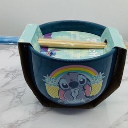 Disney - STITCH (16 oz) Ceramic Ramen Bowl with Chopsticks