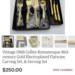 Gold Plated Silverware Vintage 