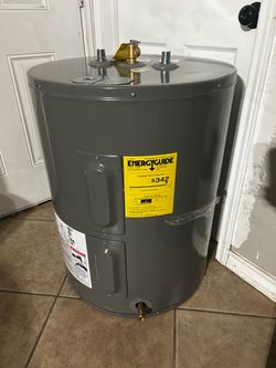 New 38 gallons 32” x 25” (6 months warranty) electric