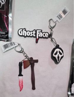 Ghost Face Bag Clips Series 1- Ghost Face Logo & Bloody Hatchet & Knife