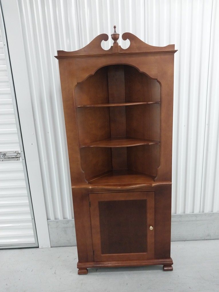 ANTIQUE CORNER CABINET / SHELVES