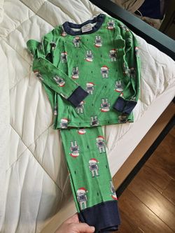 Hanna Andersson Long John Pajamas In Organic Cotton Christmas Robots Print