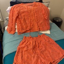 Women’s Short Skirt And Top Set