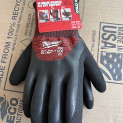 Milwaukee X-Large Red Latex Level 3 Cut Resistant Insulated Winter Dipped Work Gloves