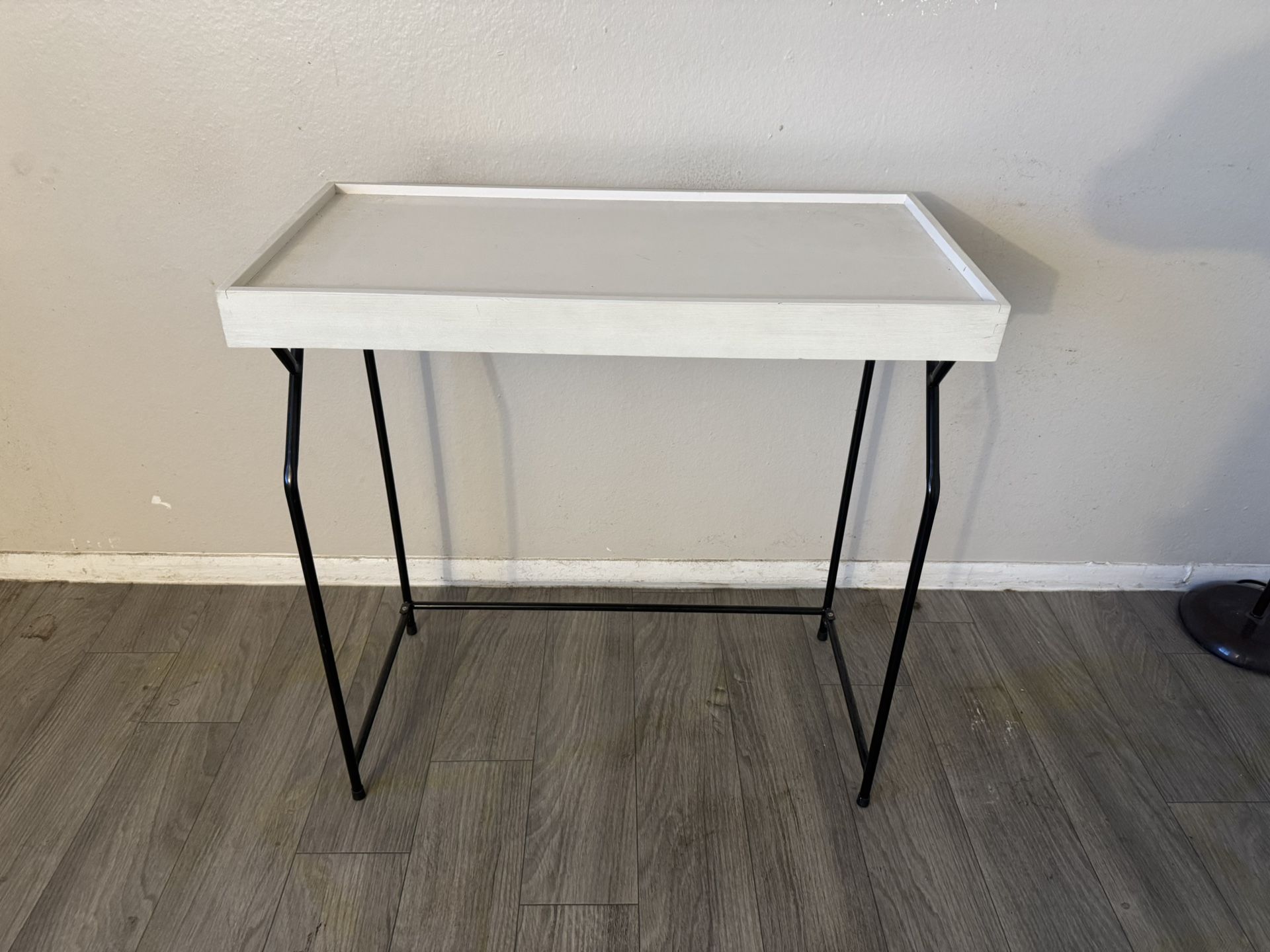 QVC Portable White Collapsible Desk