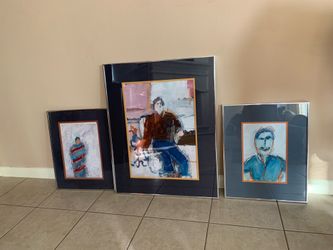 Vintage picture frame set of three