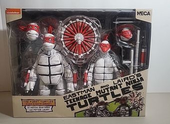 NECA TMNT Eastman Lairds Teenage Mutant Ninja Black & White First Turtles 2-Pack
