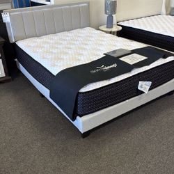 Queen Platform Bed frame With LED