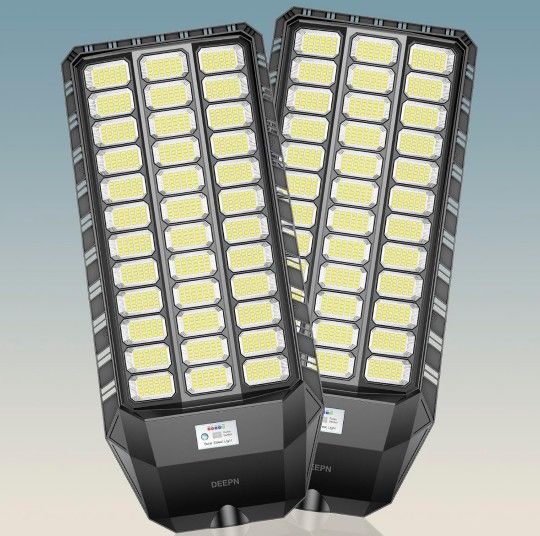 9000W Plus Large Solar Street Light, Super Bright Solar Lights Outdoor, IP67 Solar Parking Lot Lights, Dusk to Dawn Outdoor Lighting Motion Sensor and