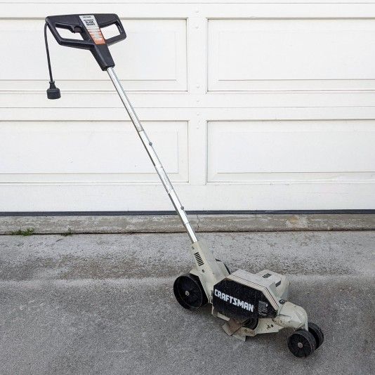 Craftsman multi-head push walk corded electric 1-1/4 HP lawn edger trimmer trencher yard tool