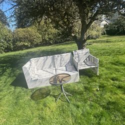 Section with chairs outside