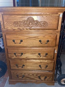 5 drawer wooden dresser