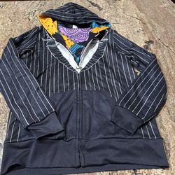 Nightmare Before Christmas, Jack And Sally, Reversible Hoodie Adult Size Large Could Work For A Halloween Costume