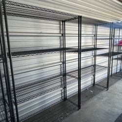 metal shelves