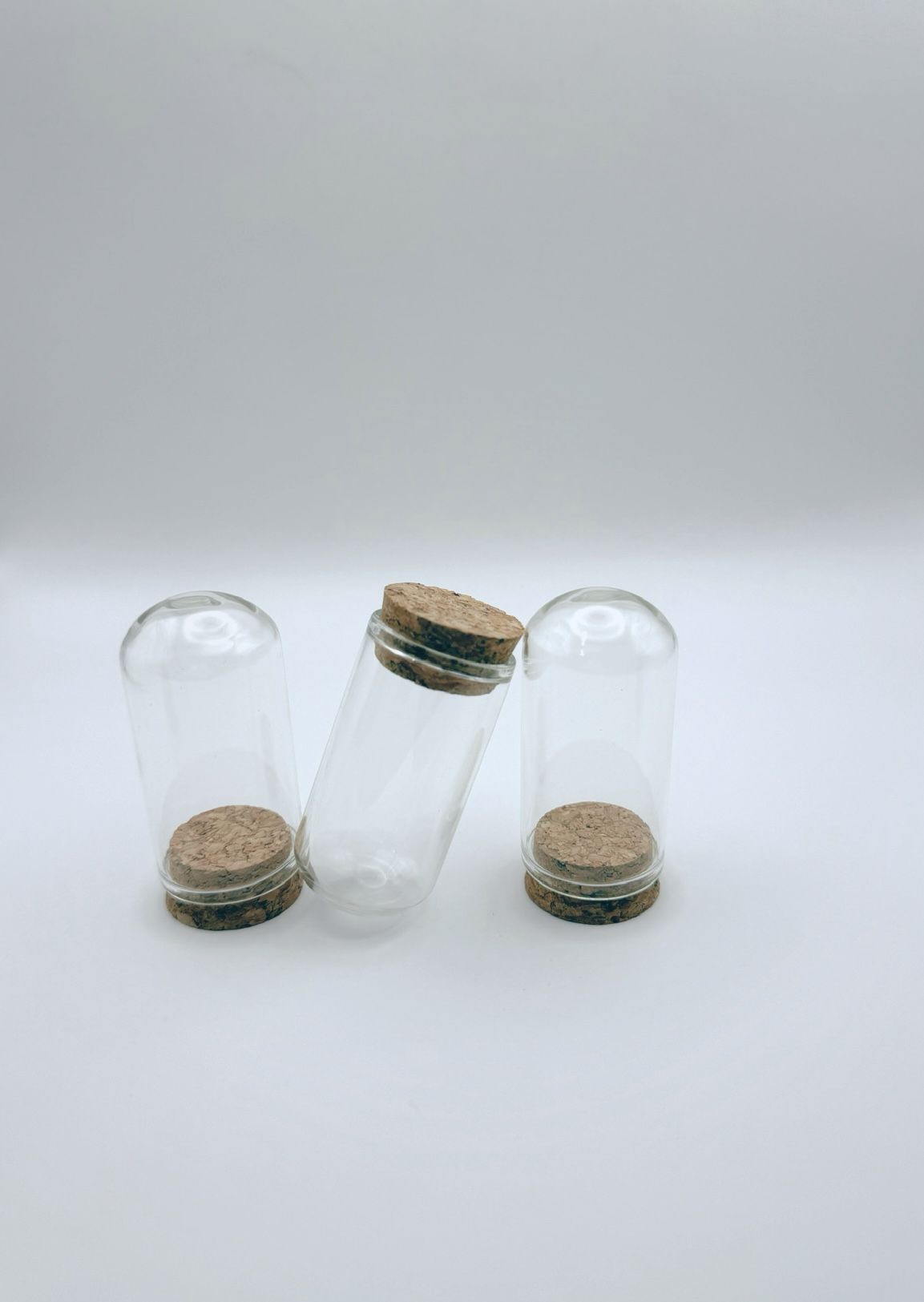 30mm Round Bottom Glass test tube with cork