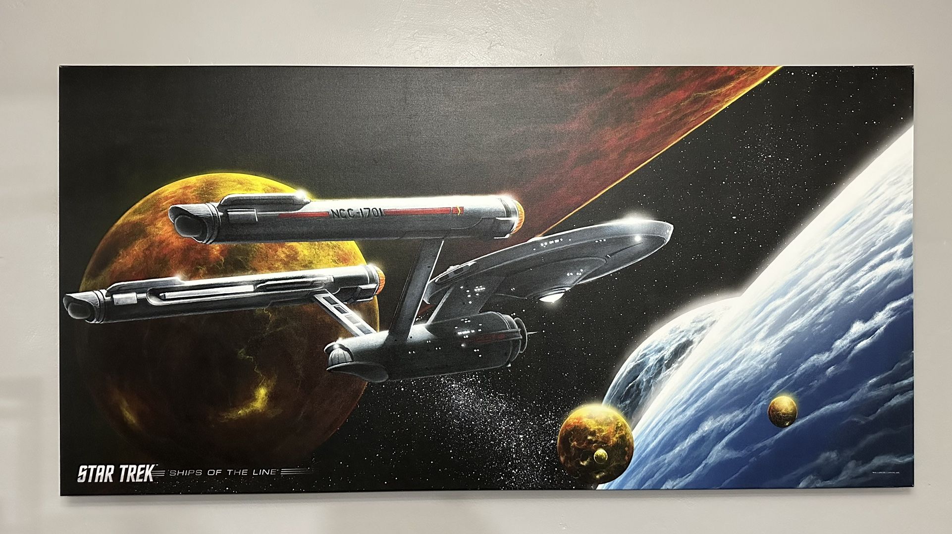 Star Trek Ships Of The Line 60” X 30” Canvas Original