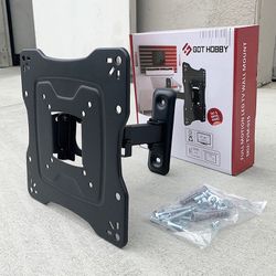 (NEW) $9 Universal TV Wall Mount for 17”-42” TVs Swivel Tilt Bracket, Max 55Lbs