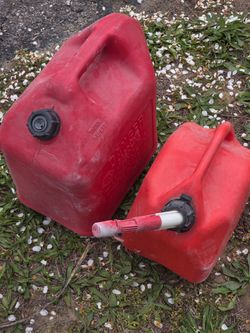 5 and 2 gallon gas can aka fuel plastic cans