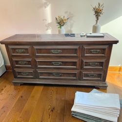 Pickup Only Large Brown Wood Dresser 